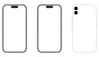 © Mina3 - 白いスマートフォンのイラストセット