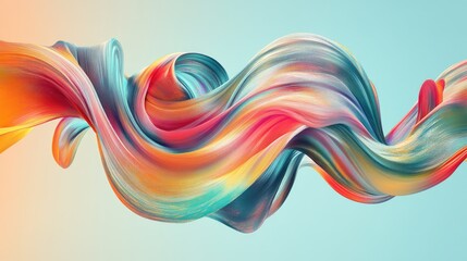 Fototapete - Colorful and dynamic abstract swirls blending seamlessly in a pride-themed design, perfect for text placement