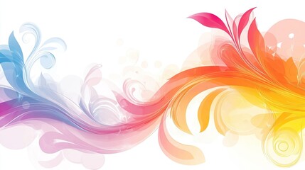 Fototapete - Colorful and dynamic abstract swirls blending seamlessly in a pride-themed design, perfect for text placement
