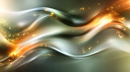 Poster - Abstract wave patterns, vibrant warm and cool colors blending, perfect for backgrounds or artistic projects.