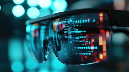 Poster - Visualizing cryptocurrency ledgers with ar glasses in a cutting-edge office setting