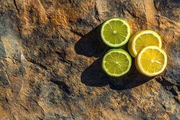 Poster - Limes and Lemons on a Rough Stone Surface