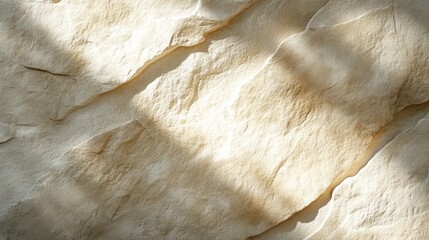 Poster - Neutral beige sandstone texture featuring fine grains, illuminated by soft light, suitable for natural aesthetic purposes in interior design or art