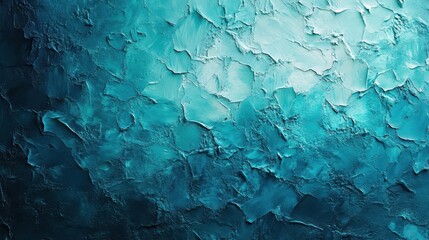 Poster - Vibrant teal and aqua gradient texture creates a serene atmosphere in an abstract artwork with subtle depth and enchanting color layers