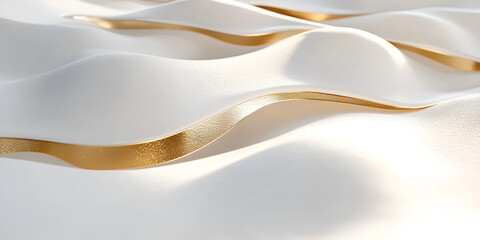 Poster - abstract gold & white swirl: a dramatic abstract image featuring a mesmerizing swirl of white and go