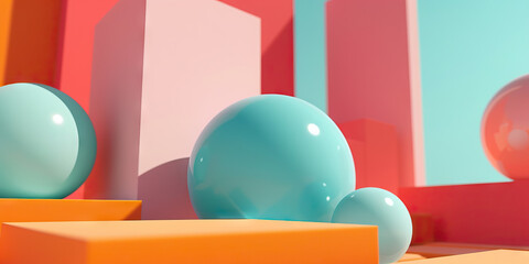 Poster - Arrangement of Spheres and Geometric Shapes