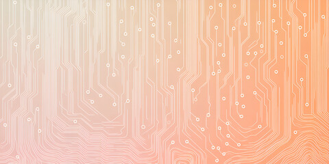 Poster - Abstract Tech Circuitry: A captivating, artistic rendering of a circuit board, showcasing intricate patterns of interconnected lines and nodes against a gradient background.