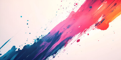 Poster - abstract dynamic brushstrokes: a vibrant explosion of color, dynamic brushstrokes in shades of pink,