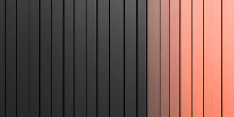 Poster - abstract metal texture: a striking contrast of dark gray and coral-toned vertical stripes creates a 