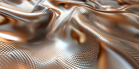 Poster - Liquid Metal Abstract: A mesmerizing abstract image of shimmering, flowing liquid metal, creating a dynamic and futuristic visual with subtle textural details.
