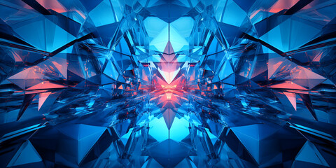 Poster - abstract geometry: a mesmerizing and otherworldly abstract background featuring a symmetrical, fract