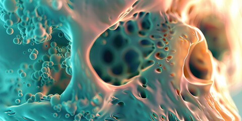 Poster - Abstract Image of Porous Organic Form with Spherical Elements