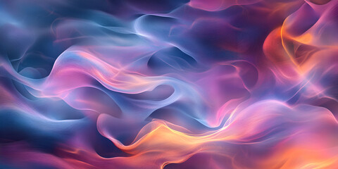 Poster - abstract dreamscape: an ethereal swirl of vibrant blues, pinks, and oranges dances across the canvas
