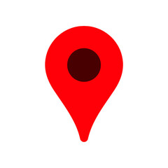 Sticker - Map pointer icon, GPS location symbol, Maps pin, Location map sign on transparent background