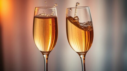 Champagne Toast with Bubbly Elegance