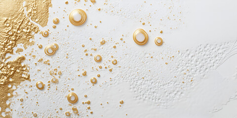 Poster - Golden Abstract Texture: Elegant swirls of gold paint create a luxurious and textured abstract art piece, ideal for adding a touch of sophistication to design projects.