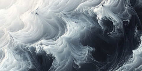 Poster - abstract swirling patterns: a mesmerizing abstract composition featuring a symphony of swirling whit