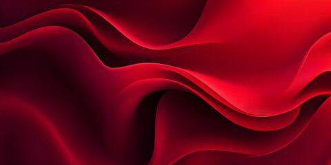 Poster - Crimson Abstract:  A captivating abstract image featuring deep crimson and scarlet waves, creating a dramatic and luxurious visual texture.