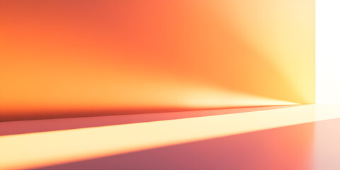 Poster - warm minimalist background: a soft, minimalist abstract background with a vibrant orange to yellow g
