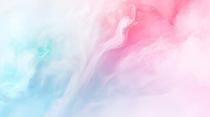 Poster - Abstract Watercolor Swirl:  A delicate and ethereal abstract swirl of pastel pink, blue, and green hues, capturing the essence of dreamy and magical artistry.