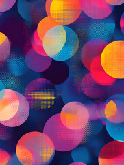 Poster - abstract colorful circles: a mesmerizing abstract design featuring vibrant, overlapping circles in a