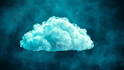 Aufkleber - bright turquoise cloud in abstract atmospheric background with soft texture