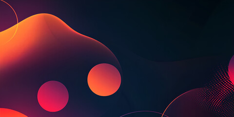 Poster - abstract glow: a captivating abstract background with bold, vibrant circles and glowing shapes in an