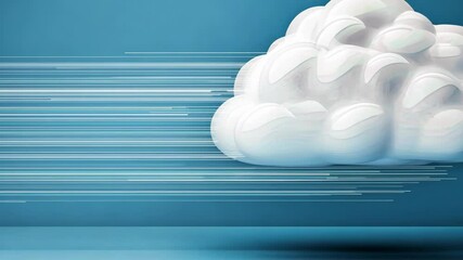 Poster - Modern Cloud Concept with Motion Blur and Bright Background
