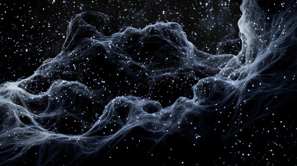 Wall Mural - space, close-up image of the starry night sky with generative ai. starbright. illustration