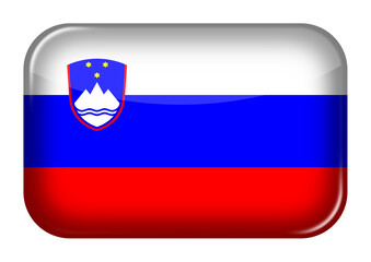 Fototapete - Slovenia web icon rectangle button