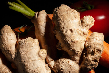 Wall Mural - ginger root macro closeup detail