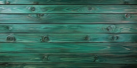 Wall Mural - Dark green painted wooden pine boards arranged horizontally create a textured background with a subtle glossy finish against a white backdrop