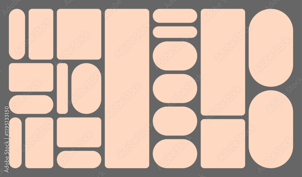 Dimensions 16x9 trendy bento grid layout style brick Ui UX templates ...