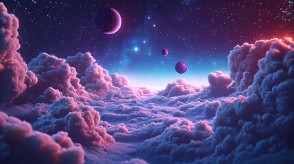 Wall Mural - beautiful starry sky, sky of stars, starry background, space cosmic background, 3d render. starbrigh