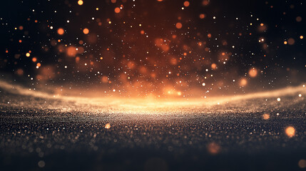 Wall Mural - glimmering stardust: a mesmerizing abstract image of shimmering particles and glowing embers floatin