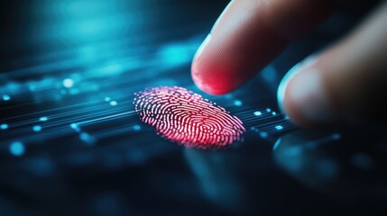 Forensic expert analyzing digital fingerprints in a high-tech lab environment unraveling cyber crime evidence with precision