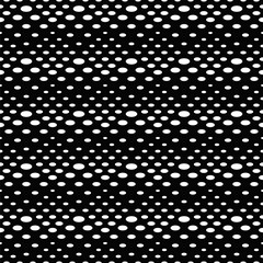 Poster - Geometrical abstract ellipse pattern background - black and white vector illustration