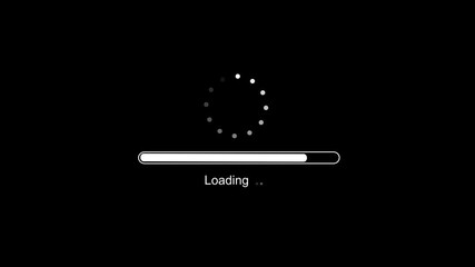 Minimalist Loading Screen with Progress Bar and Circular Animation, Modern User Interface Design Concept, Teal Gradient Background, Technology and Software Development Use, UI/UX Elements