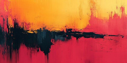 Poster - Abstract artwork featuring vibrant colors and textured brushstrokes, creating a dynamic visual experience