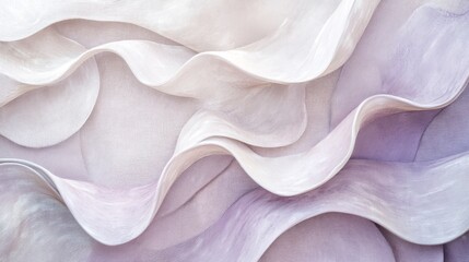 Poster - Ethereal lines and gentle curves intertwine in calming pastel hues, transforming the surface into a delicate tapestry that invites contemplation and wonder at its fluid beauty