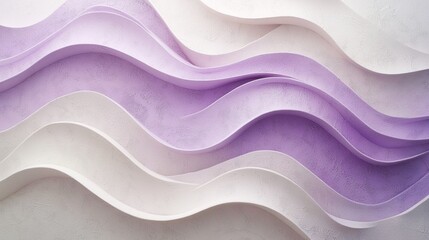 Poster - Layers of flowing lines in gentle pastel shades interweave harmoniously, evoking a sense of tranquility and movement reminiscent of nature's beauty and graceful forms