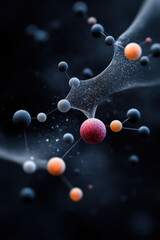Poster - Close up of molecular bond showcasing intricate details and colors