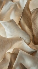 Aufkleber - Soft waves of flowing organic forms in muted olive display a harmonious blend of textures and light, evoking tranquility and nature's beauty amidst gentle movement