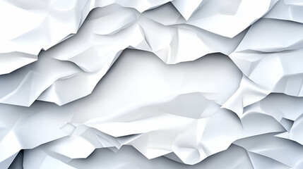 Sticker - A textured, abstract background featuring crumpled white paper, creating a dynamic, three-dimensional appearance.