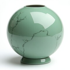 Poster - Elegant Green Sphere Vase with Marble Texture