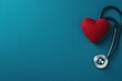 © Arfa_Media - Stethoscope and red heart symbolizing cardiac health monitoring