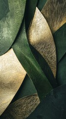 Poster - A mesmerizing arrangement of intersecting lines in shades of olive brings depth and texture. The elegant play of light and dark captivates the viewer's imagination, suggesting movement and harmony