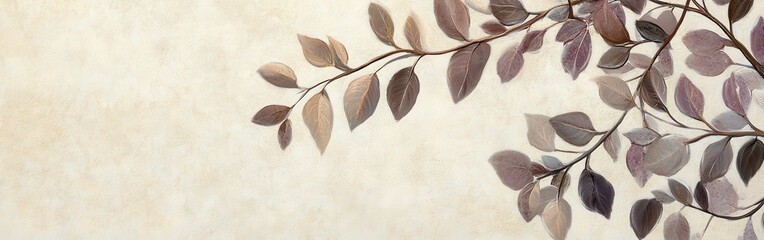 Aufkleber - Cascading branches with muted gold and soft hues creating a serene and tranquil atmosphere in nature