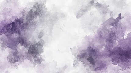 Poster - Abstract white composition featuring faint pencil strokes and soft purple hues for artistic exploration