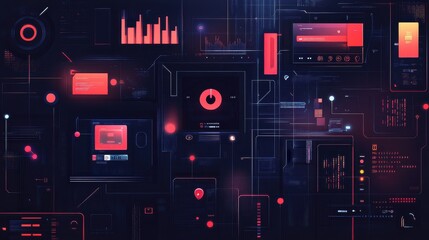 Aufkleber - Futuristic digital banking applications showcasing advanced technology and user interfaces